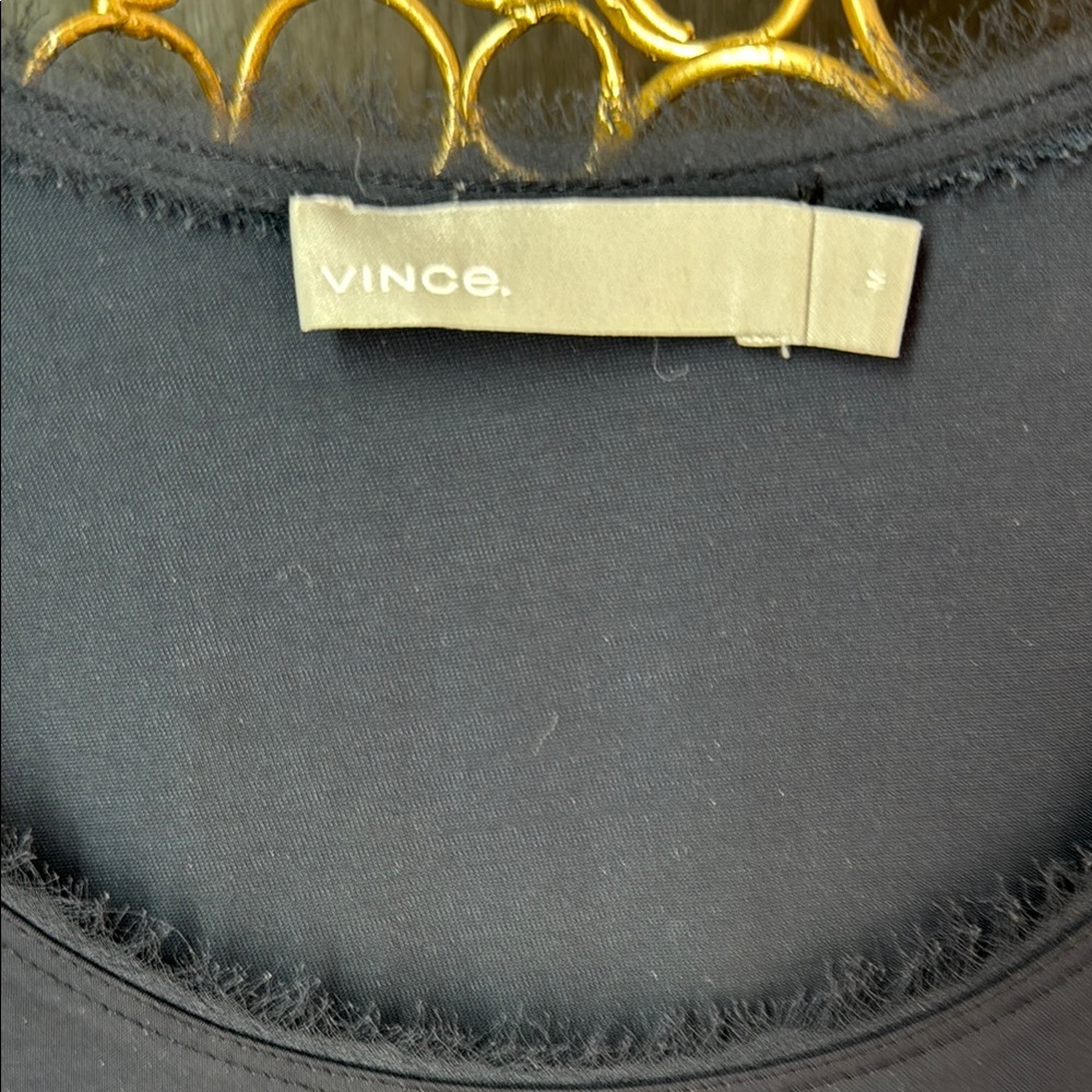 Vince Elegant Navy Silk  Tank